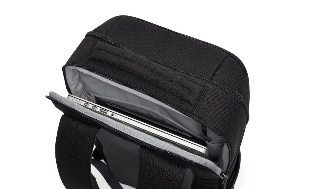 190555 Crossroads Bags Website Assets Studio Backpack Black OH Unzipped wLaptop 1680x1024 1